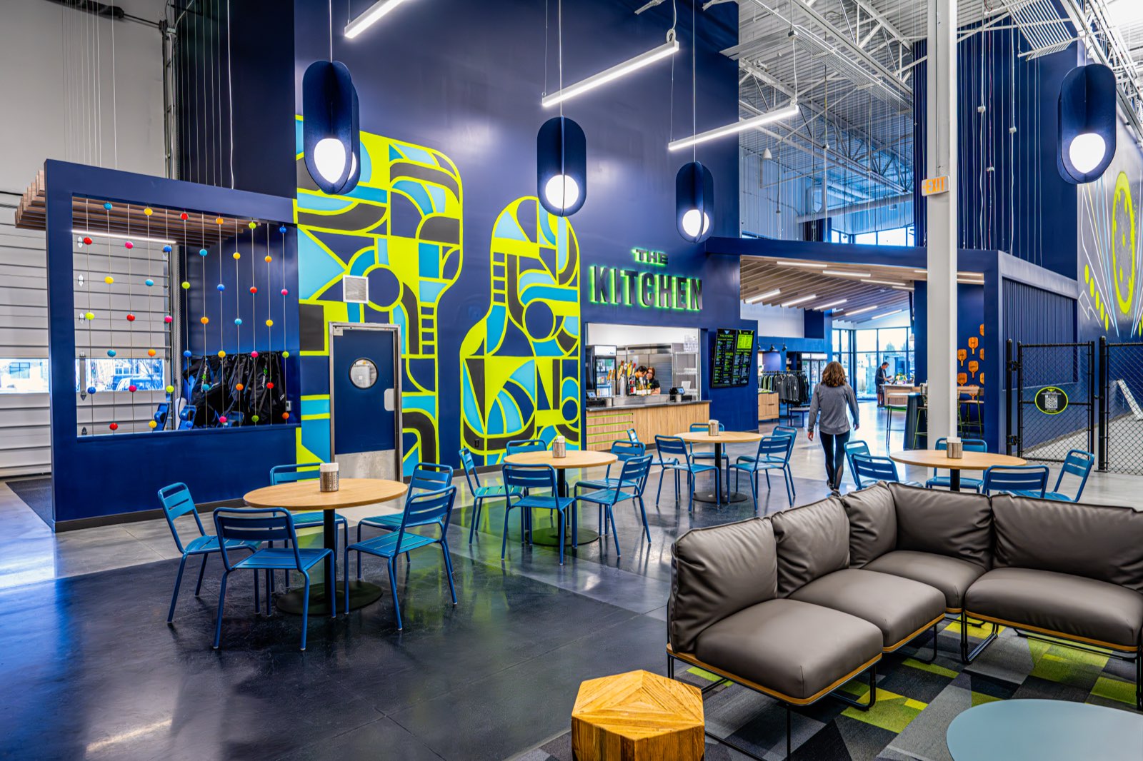 The Kitchen — the on-site restaurant and lounge at The Flying Pickle